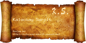 Kalocsay Sarolt névjegykártya